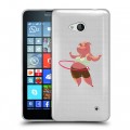 Полупрозрачный дизайнерский пластиковый чехол для Microsoft Lumia 640 Прозрачные свинки