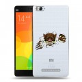 Полупрозрачный дизайнерский пластиковый чехол для Xiaomi Mi4i Прозрачные свинки