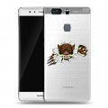 Полупрозрачный дизайнерский пластиковый чехол для Huawei P9 Plus Прозрачные свинки