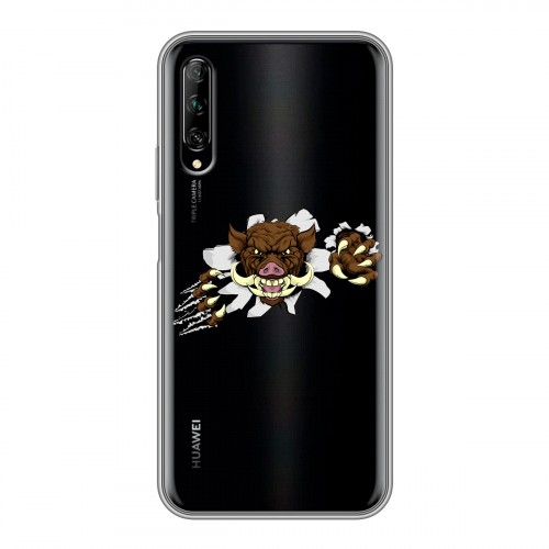 Полупрозрачный дизайнерский пластиковый чехол для Huawei Y9s Прозрачные свинки