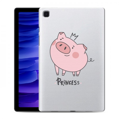 Полупрозрачный дизайнерский пластиковый чехол для Samsung Galaxy Tab A7 10.4 (2020) Прозрачные свинки