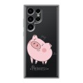 Полупрозрачный дизайнерский силиконовый чехол для Samsung Galaxy S24 Ultra Прозрачные свинки