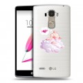 Полупрозрачный дизайнерский пластиковый чехол для LG G4 Stylus Прозрачные свинки