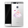 Полупрозрачный дизайнерский пластиковый чехол для Huawei P9 Plus Прозрачные свинки