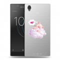 Полупрозрачный дизайнерский пластиковый чехол для Sony Xperia L1 Прозрачные свинки