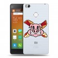 Полупрозрачный дизайнерский пластиковый чехол для Xiaomi Mi4S Прозрачные свинки