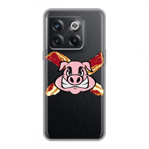 Полупрозрачный дизайнерский силиконовый чехол для OnePlus 10T Прозрачные свинки