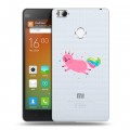 Полупрозрачный дизайнерский пластиковый чехол для Xiaomi Mi4S Прозрачные свинки