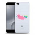 Полупрозрачный дизайнерский пластиковый чехол для Xiaomi Mi5C Прозрачные свинки