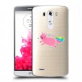 Полупрозрачный дизайнерский силиконовый чехол для LG G3 (Dual-LTE) Прозрачные свинки