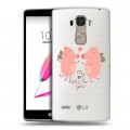 Полупрозрачный дизайнерский пластиковый чехол для LG G4 Stylus Прозрачные свинки