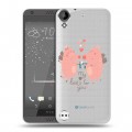 Полупрозрачный дизайнерский пластиковый чехол для HTC Desire 530 Прозрачные свинки