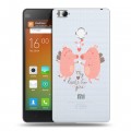 Полупрозрачный дизайнерский пластиковый чехол для Xiaomi Mi4S Прозрачные свинки