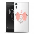 Полупрозрачный дизайнерский пластиковый чехол для Sony Xperia XZs Прозрачные свинки