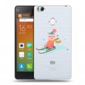 Полупрозрачный дизайнерский пластиковый чехол для Xiaomi Mi4S Прозрачные свинки