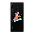 Полупрозрачный дизайнерский силиконовый чехол для Huawei P30 Lite Прозрачные свинки