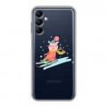 Полупрозрачный дизайнерский пластиковый чехол для Samsung Galaxy M14 5G Прозрачные свинки