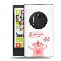 Полупрозрачный дизайнерский пластиковый чехол для Nokia Lumia 1020 Прозрачные свинки