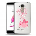 Полупрозрачный дизайнерский силиконовый чехол для LG G4 Stylus Прозрачные свинки