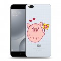 Полупрозрачный дизайнерский пластиковый чехол для Xiaomi Mi5C Прозрачные свинки