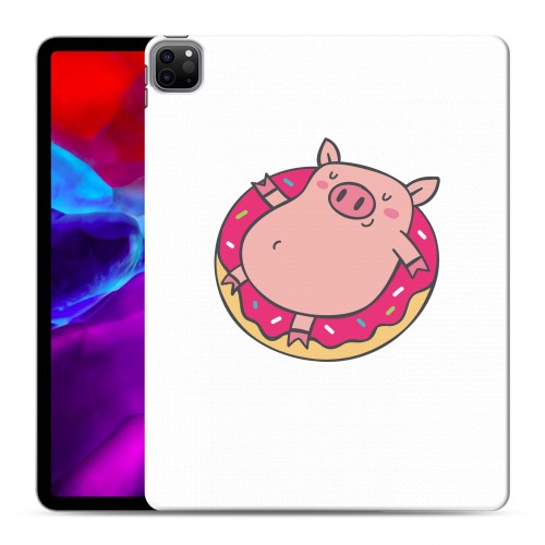 Полупрозрачный дизайнерский пластиковый чехол для Ipad Pro 12.9 (2020) Прозрачные свинки