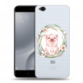 Полупрозрачный дизайнерский пластиковый чехол для Xiaomi Mi5C Прозрачные свинки