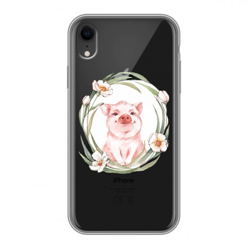 Полупрозрачный дизайнерский пластиковый чехол для Iphone Xr Прозрачные свинки