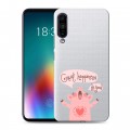 Полупрозрачный дизайнерский силиконовый чехол для Meizu 16T Прозрачные свинки