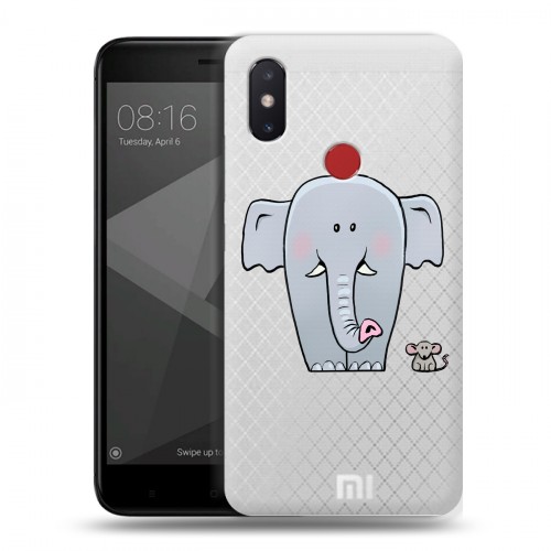 Полупрозрачный дизайнерский пластиковый чехол для Xiaomi Mi8 SE Прозрачные слоны