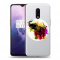 Полупрозрачный дизайнерский пластиковый чехол для OnePlus 7 Прозрачные слоны