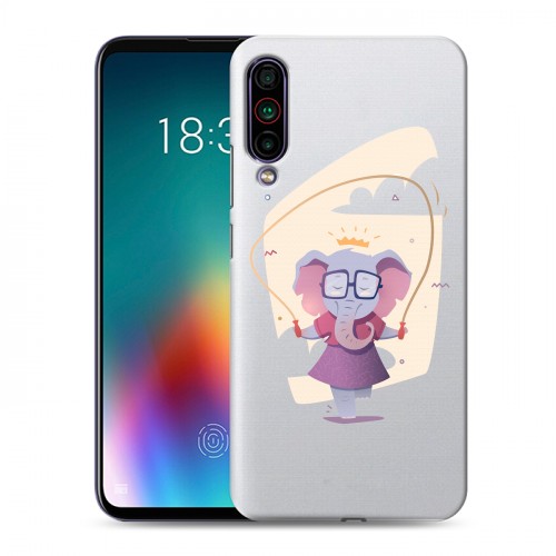 Полупрозрачный дизайнерский силиконовый чехол для Meizu 16T Прозрачные слоны