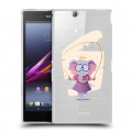 Полупрозрачный дизайнерский пластиковый чехол для Sony Xperia Z Ultra  Прозрачные слоны