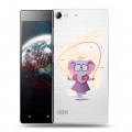 Полупрозрачный дизайнерский пластиковый чехол для Lenovo Vibe X2 Прозрачные слоны