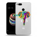 Полупрозрачный дизайнерский пластиковый чехол для Xiaomi Mi5X Прозрачные слоны