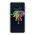 Полупрозрачный дизайнерский силиконовый чехол для Samsung Galaxy S10e Прозрачные слоны