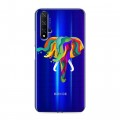 Полупрозрачный дизайнерский пластиковый чехол для Huawei Honor 20 Прозрачные слоны