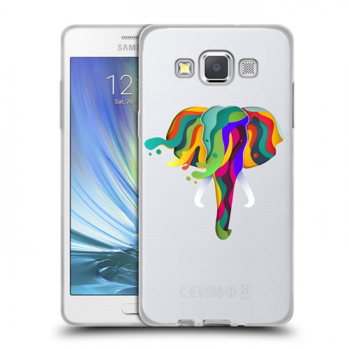 Полупрозрачный дизайнерский пластиковый чехол для Samsung Galaxy A5 Прозрачные слоны