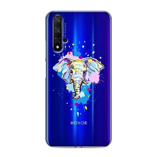 Полупрозрачный дизайнерский пластиковый чехол для Huawei Honor 20 Прозрачные слоны