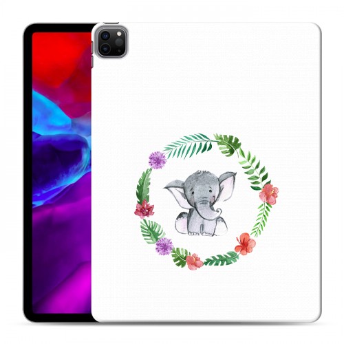 Полупрозрачный дизайнерский пластиковый чехол для Ipad Pro 12.9 (2020) Прозрачные слоны