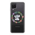 Полупрозрачный дизайнерский пластиковый чехол для Samsung Galaxy A12 Прозрачные слоны