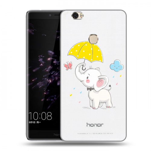 Полупрозрачный дизайнерский пластиковый чехол для Huawei Honor Note 8 Прозрачные слоны