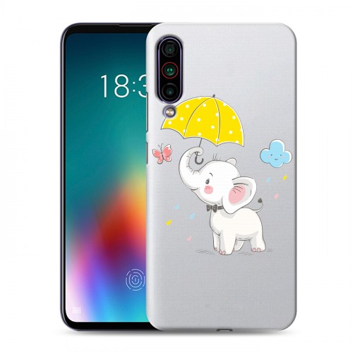 Полупрозрачный дизайнерский силиконовый чехол для Meizu 16T Прозрачные слоны