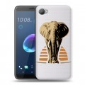 Полупрозрачный дизайнерский пластиковый чехол для HTC Desire 12 Прозрачные слоны
