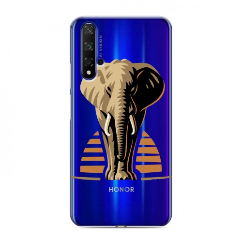 Полупрозрачный дизайнерский силиконовый чехол для Huawei Honor 20 Прозрачные слоны