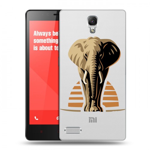 Полупрозрачный дизайнерский пластиковый чехол для Xiaomi RedMi Note Прозрачные слоны