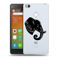 Полупрозрачный дизайнерский пластиковый чехол для Xiaomi Mi4S Прозрачные слоны