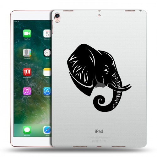 Полупрозрачный дизайнерский пластиковый чехол для Ipad Pro 10.5 Прозрачные слоны