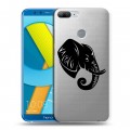 Полупрозрачный дизайнерский пластиковый чехол для Huawei Honor 9 Lite Прозрачные слоны