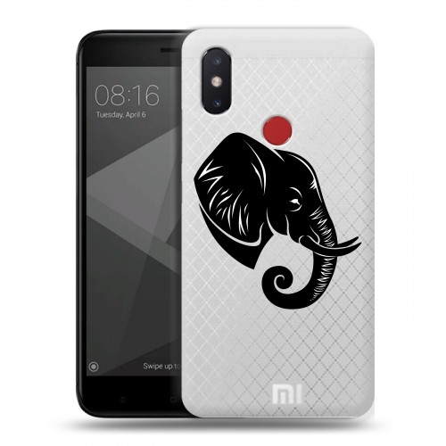 Полупрозрачный дизайнерский пластиковый чехол для Xiaomi Mi8 SE Прозрачные слоны