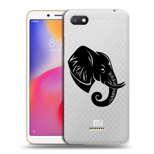 Полупрозрачный дизайнерский пластиковый чехол для Xiaomi RedMi 6A Прозрачные слоны